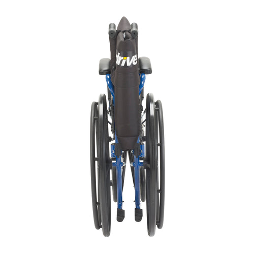 Drive Medical BLS20FBD-ELR Blue Streak Wheelchair with Flip Back Desk Arms, Elevating Leg Rests, 20" Seat